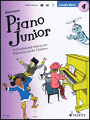 Book cover for Piano Junior: Lesson Book 4
