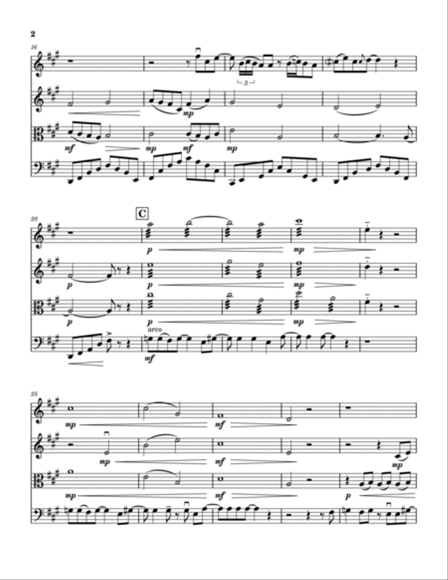 Cherry-coloured Funk String Quartet scores gallery preview page 4