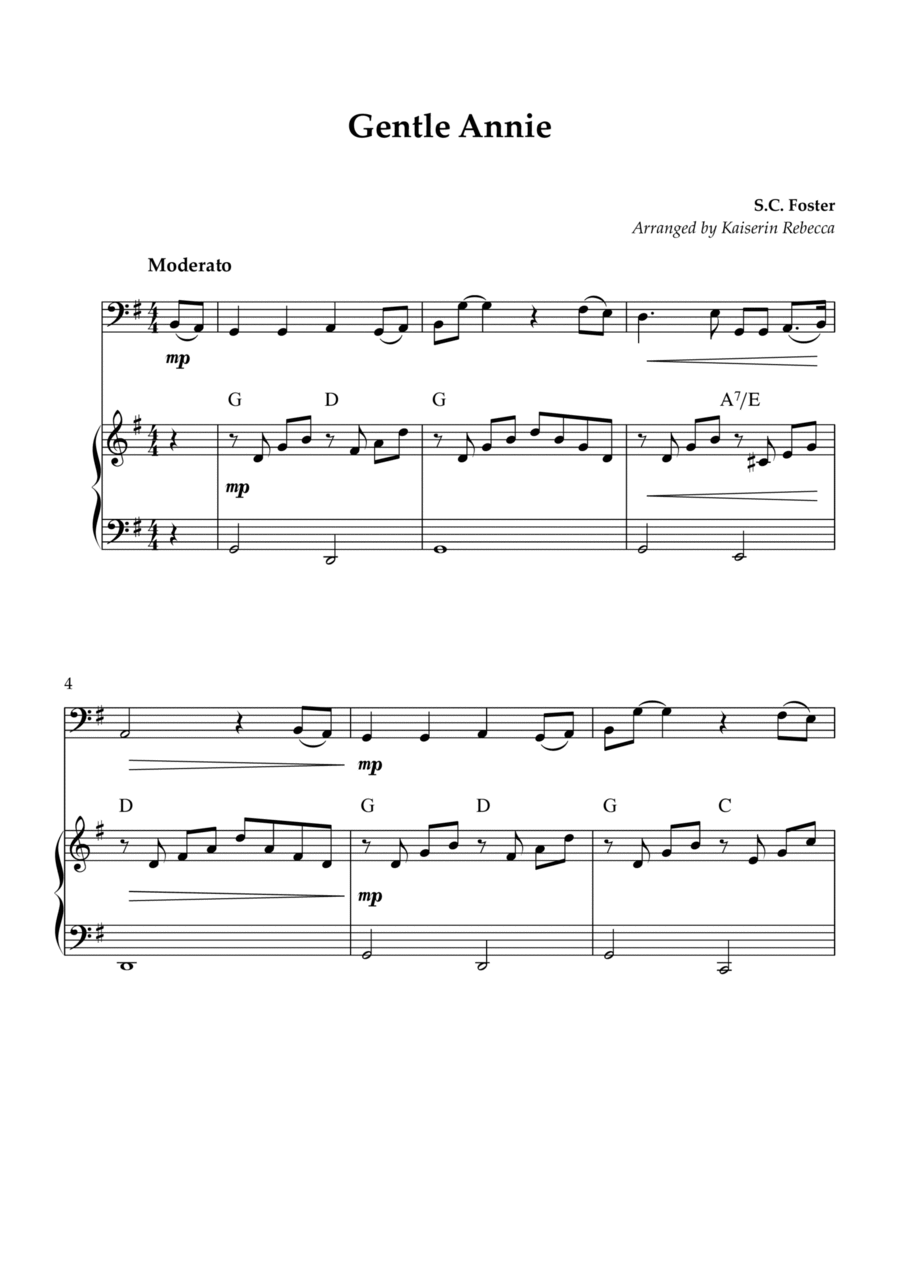 Gentle Annie Bassoon scores gallery preview page 1