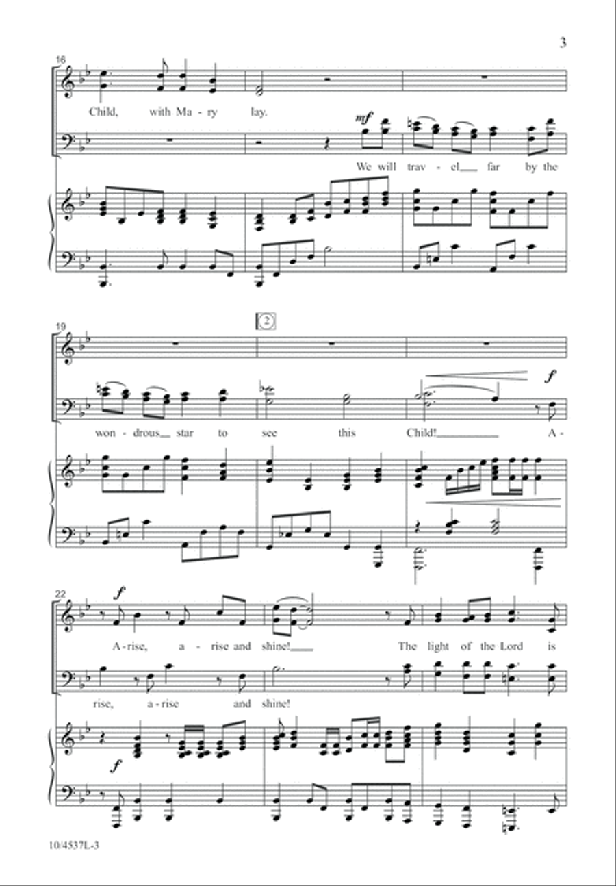 Arise, Arise and Shine! 4-Part scores gallery preview page 3