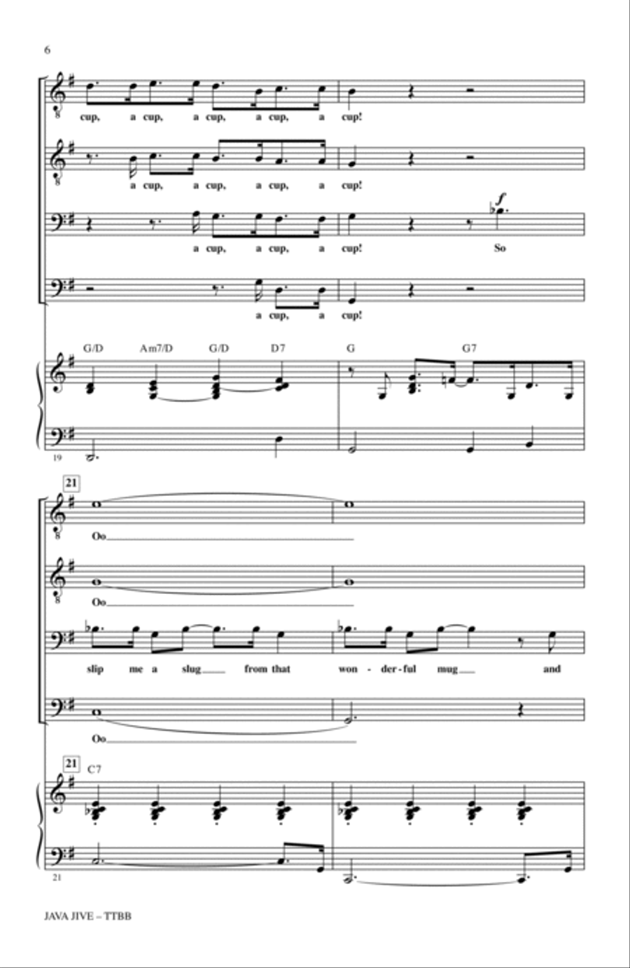 Java Jive (arr. Ed Lojeski) TTBB scores gallery preview page 4
