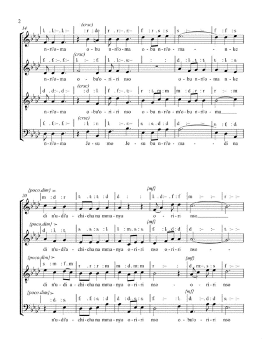 JESU DI NA EUCHARISTIA JESU DI NA EUCHARISTIA 4-Part scores gallery preview page 2
