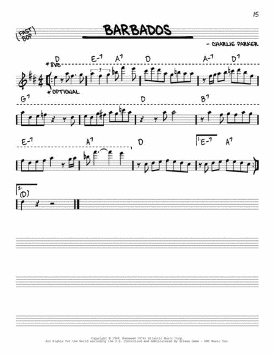 The Real Bebop Book E-Flat Instrument scores gallery preview page 9