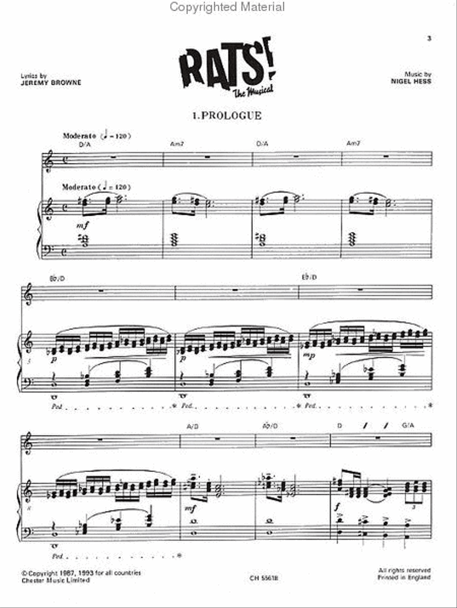 Nigel Hess: Rats! The Musical (Vocal Score) Voice scores gallery preview page 2