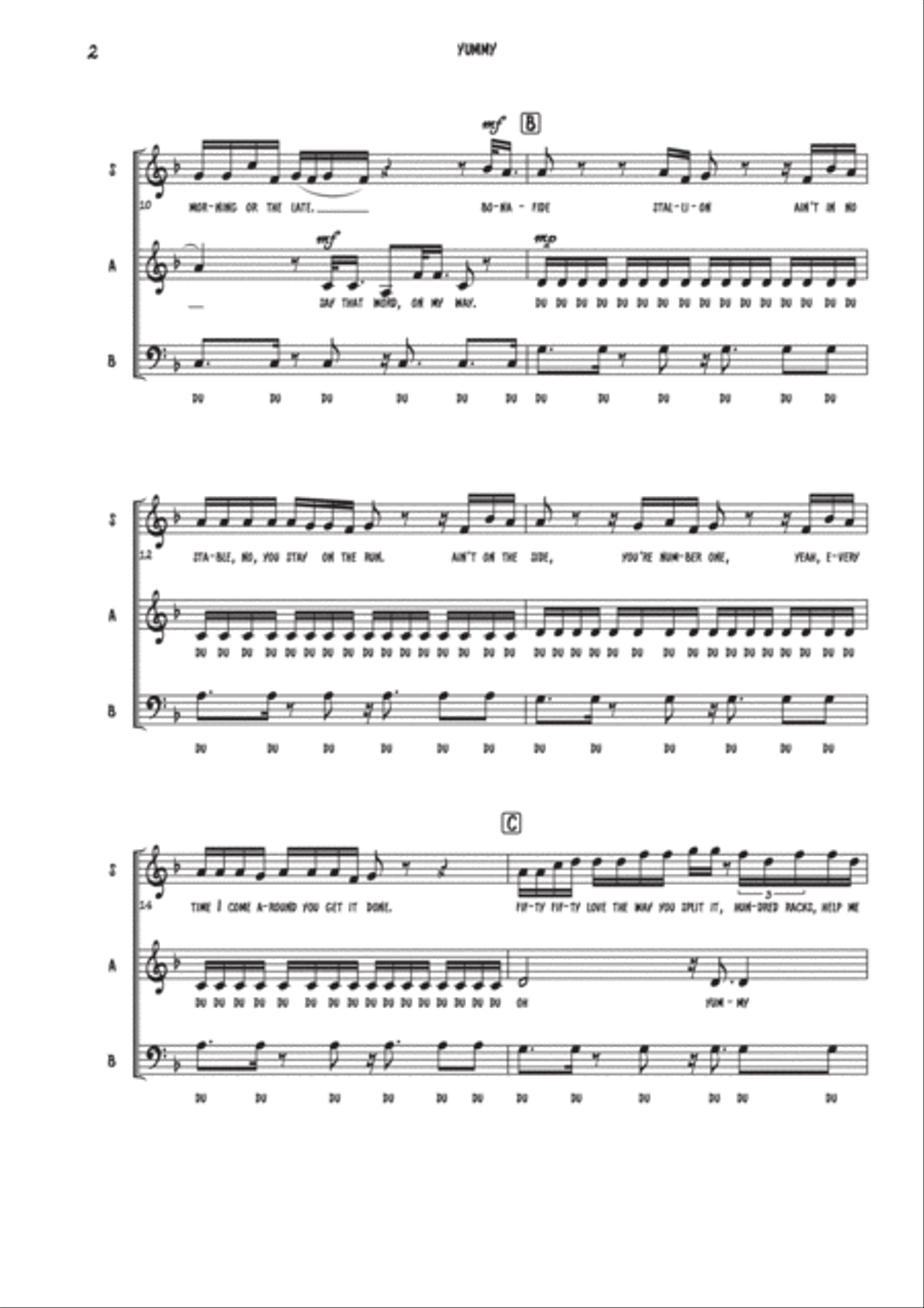 Yummy 3-Part scores gallery preview page 2