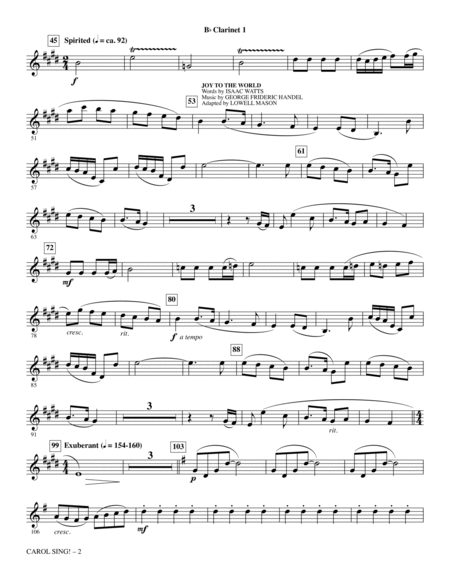 Carol Sing! - Bb Clarinet 1