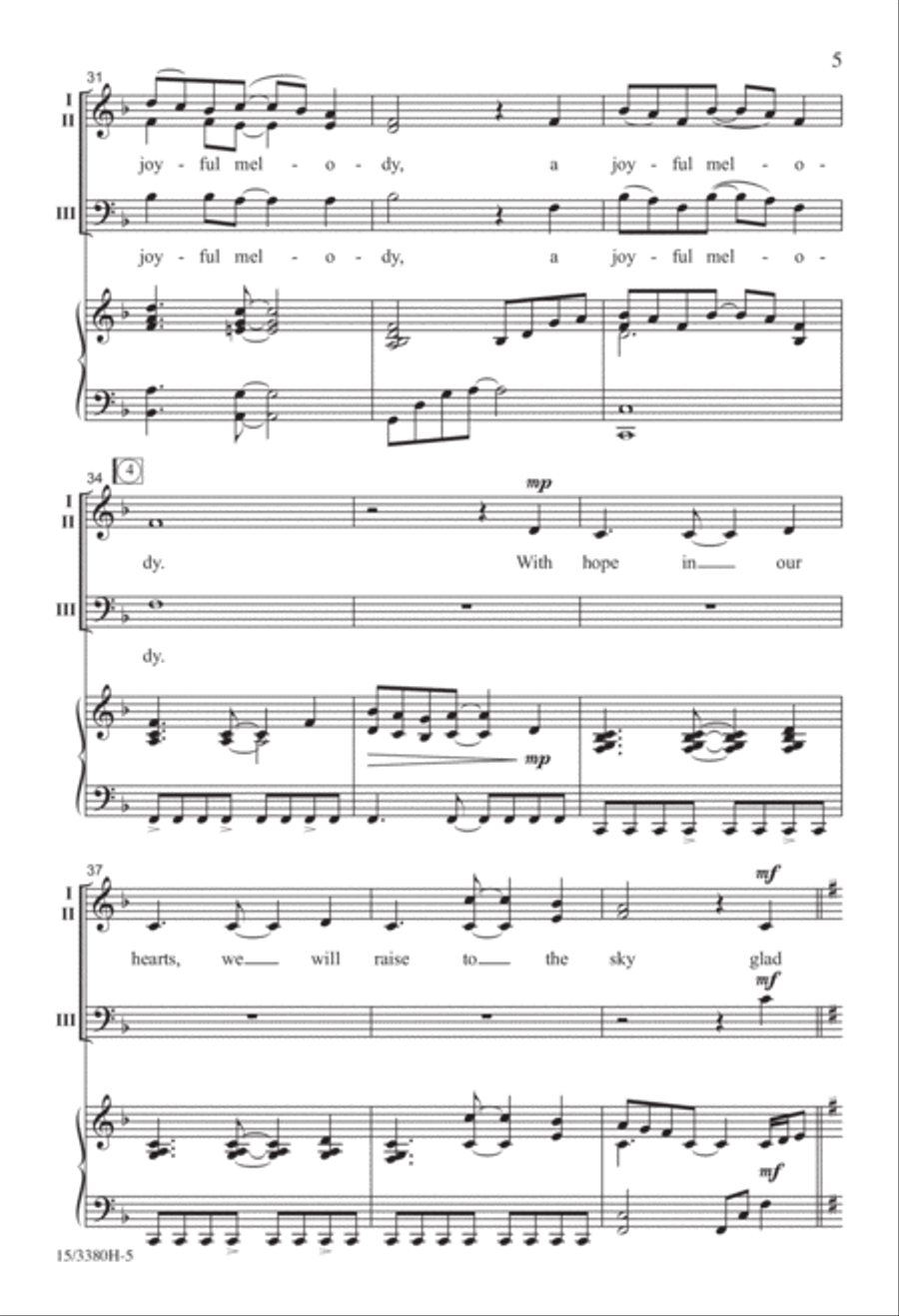 We Sing a Jubilant Song 3-Part scores gallery preview page 5
