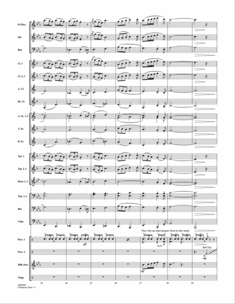Christmas Pipes - Conductor Score (Full Score) Concert Band scores gallery preview page 5