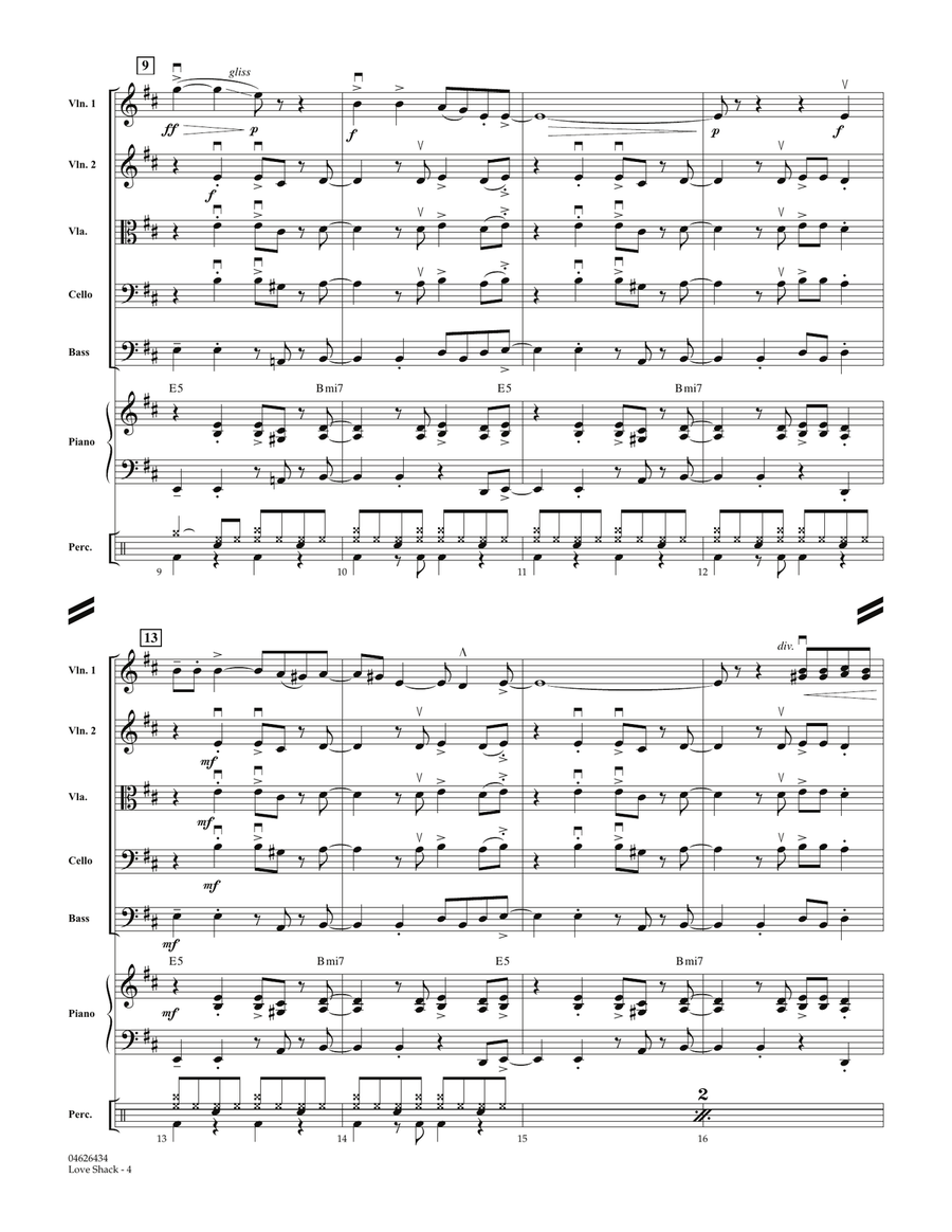 Love Shack - Full Score Orchestra scores gallery preview page 3