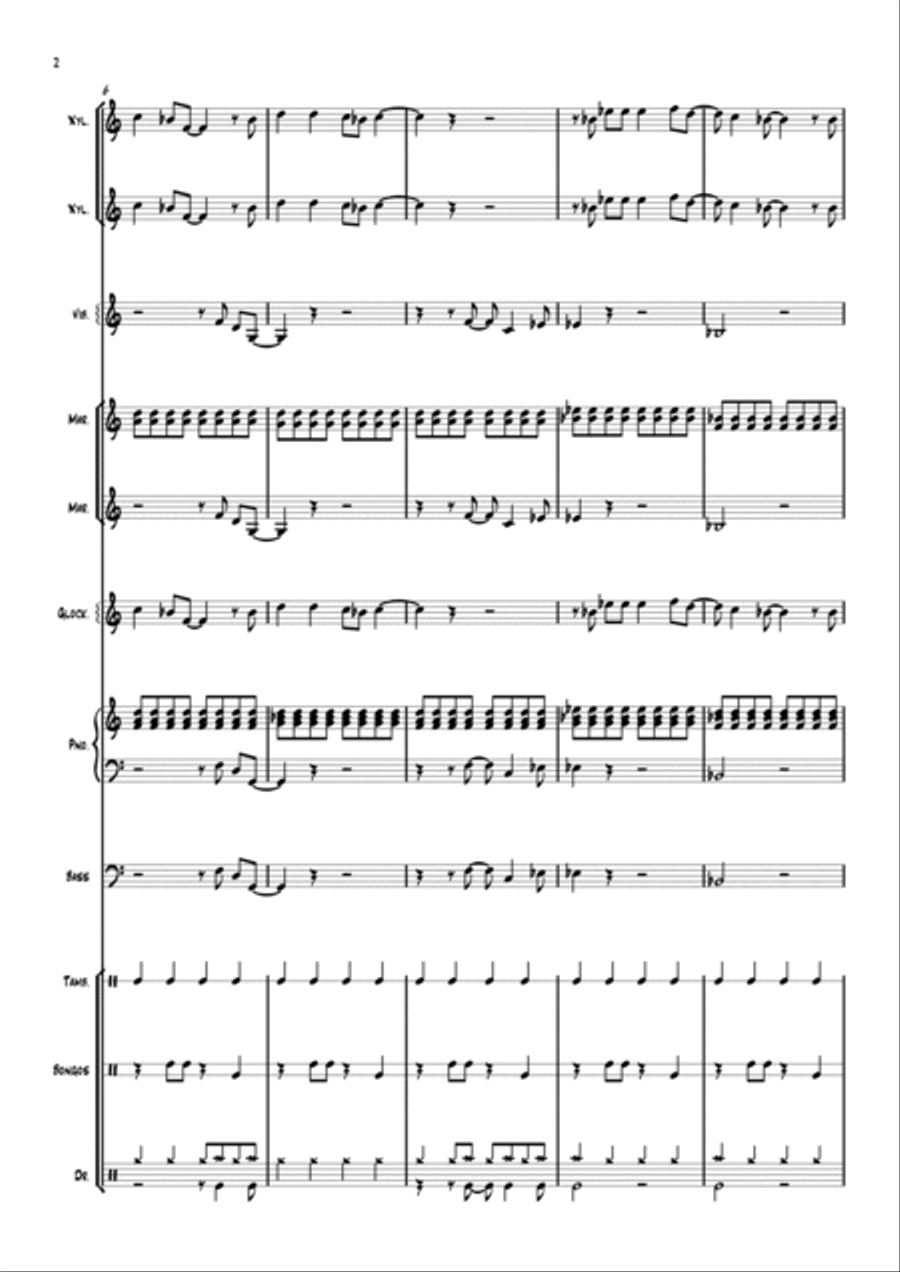 Gotta Catch Em All Percussion Ensemble scores gallery preview page 2
