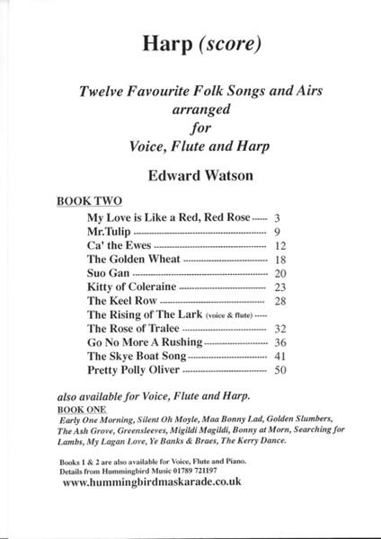 Twelve Favourite Folksongs and Airs, Book 2