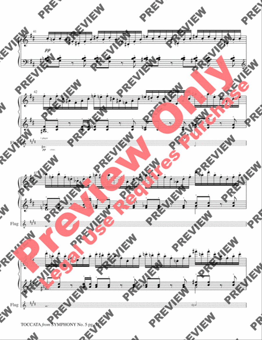 Toccata (from Symphony No. 5) Small Ensemble scores gallery preview page 19