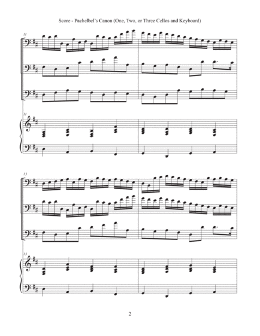 Canon (Cello and Keyboard) Bassoon scores gallery preview page 3