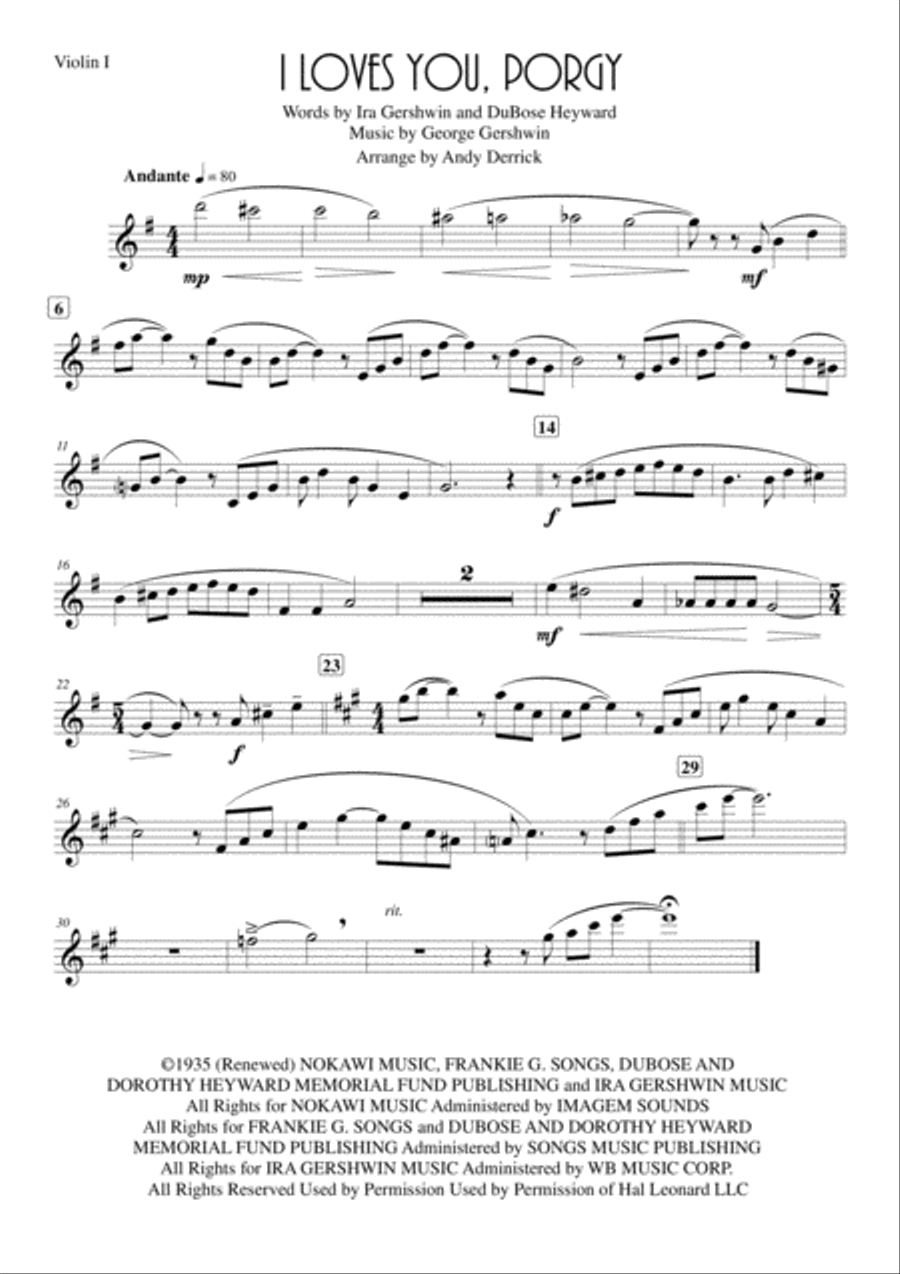 I Loves You, Porgy String Quartet scores gallery preview page 4