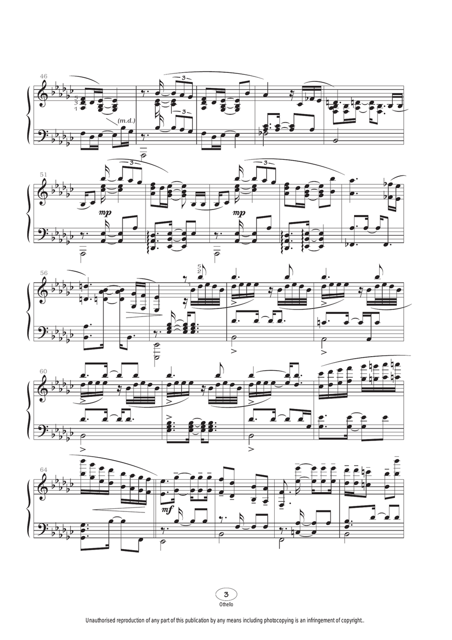 Othello Othello Piano Solo scores gallery preview page 3