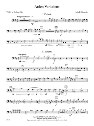 Arden Variations: (wp) B-flat Tuba B.C.