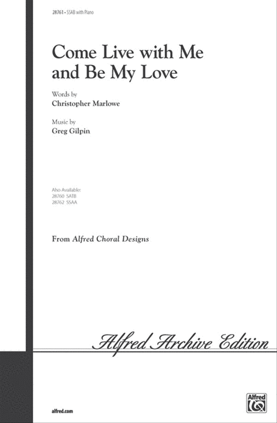 Come Live with Me and Be My Love 3-Part scores gallery preview page 1