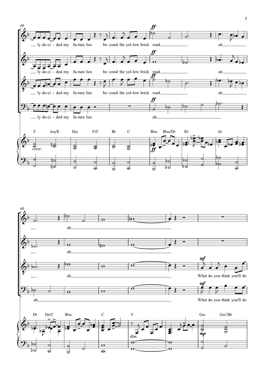 Goodbye Yellow Brick Road 4-Part scores gallery preview page 5