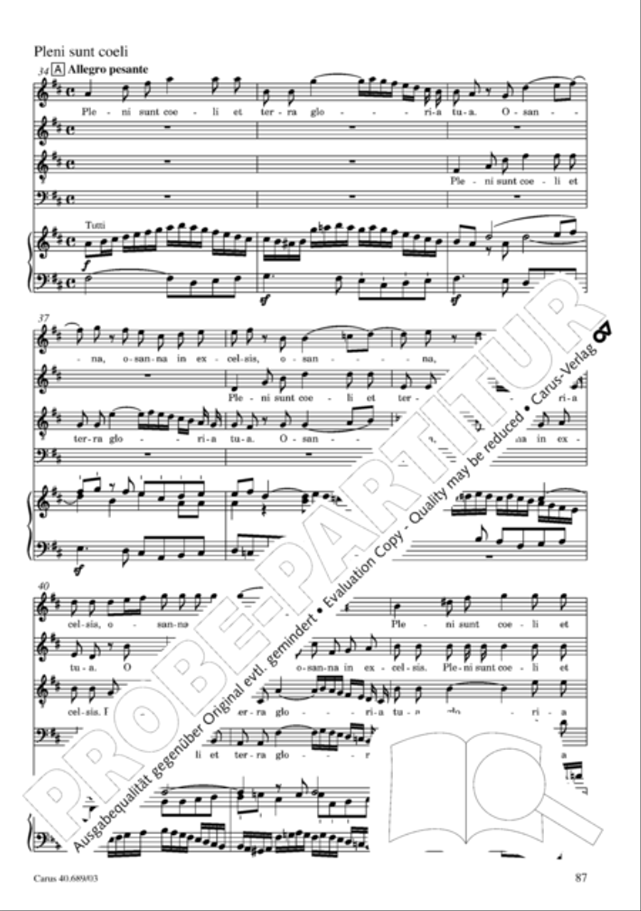 Missa solemnis Missa solemnis 4-Part scores gallery preview page 88