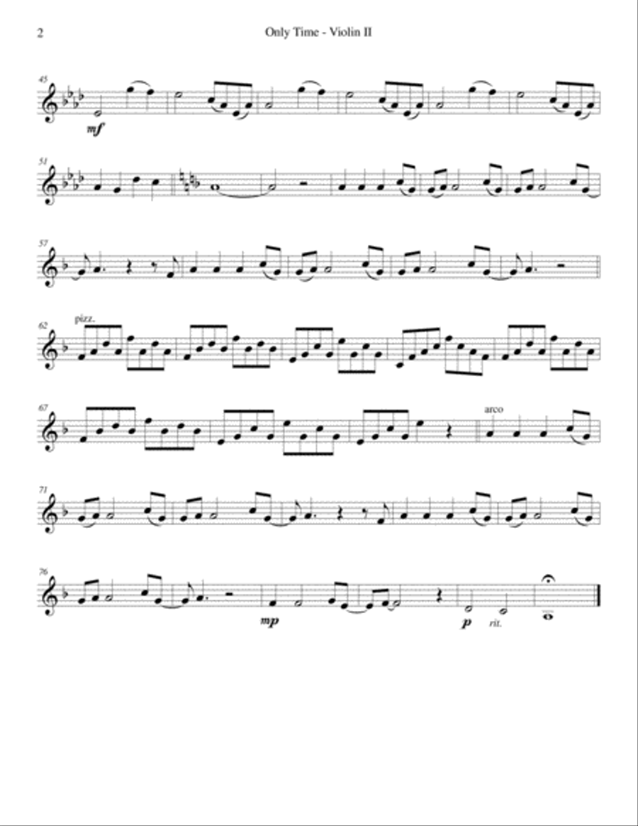 Only Time String Quartet scores gallery preview page 4