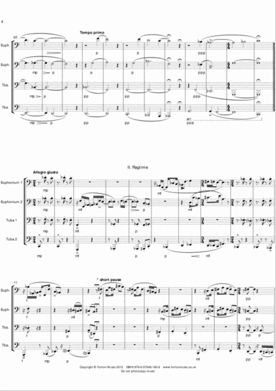 Intrada Tuba Quartet Brass Quartet scores gallery preview page 4