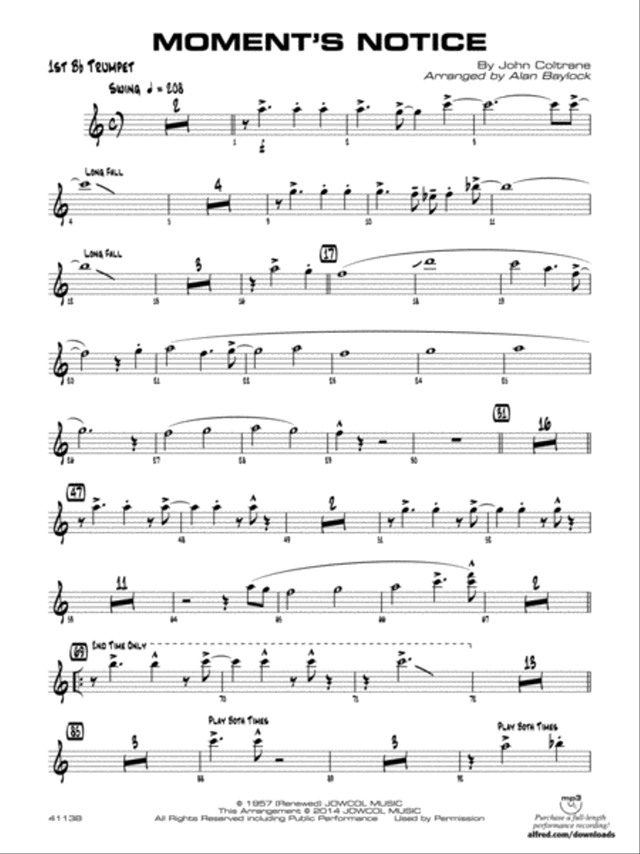 John coltrane trumpet top