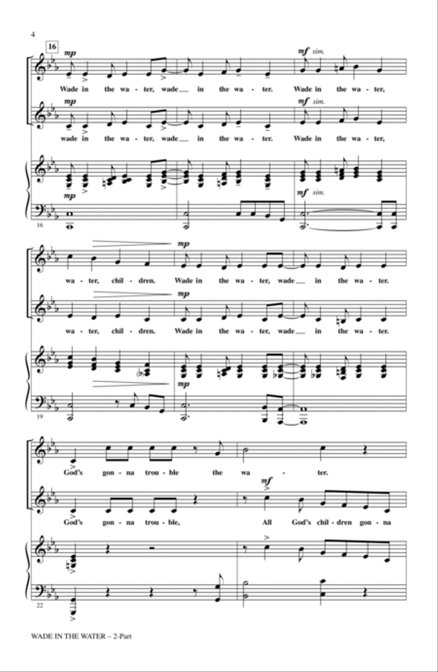 Wade In The Water 2-Part scores gallery preview page 3