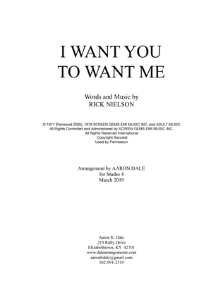 Book cover for I Want You To Want Me