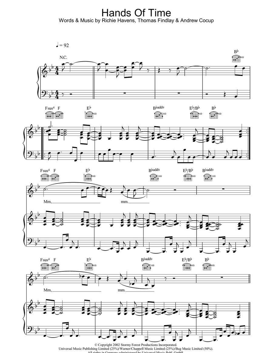 Hands Of Time Acoustic Guitar scores gallery preview page 1