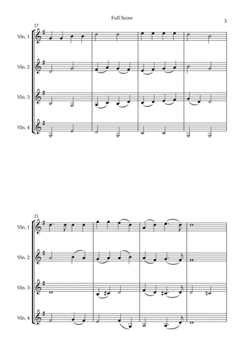 Holy, Holy, Holy (Traditional Christian Song) for Violin Quartet image number null