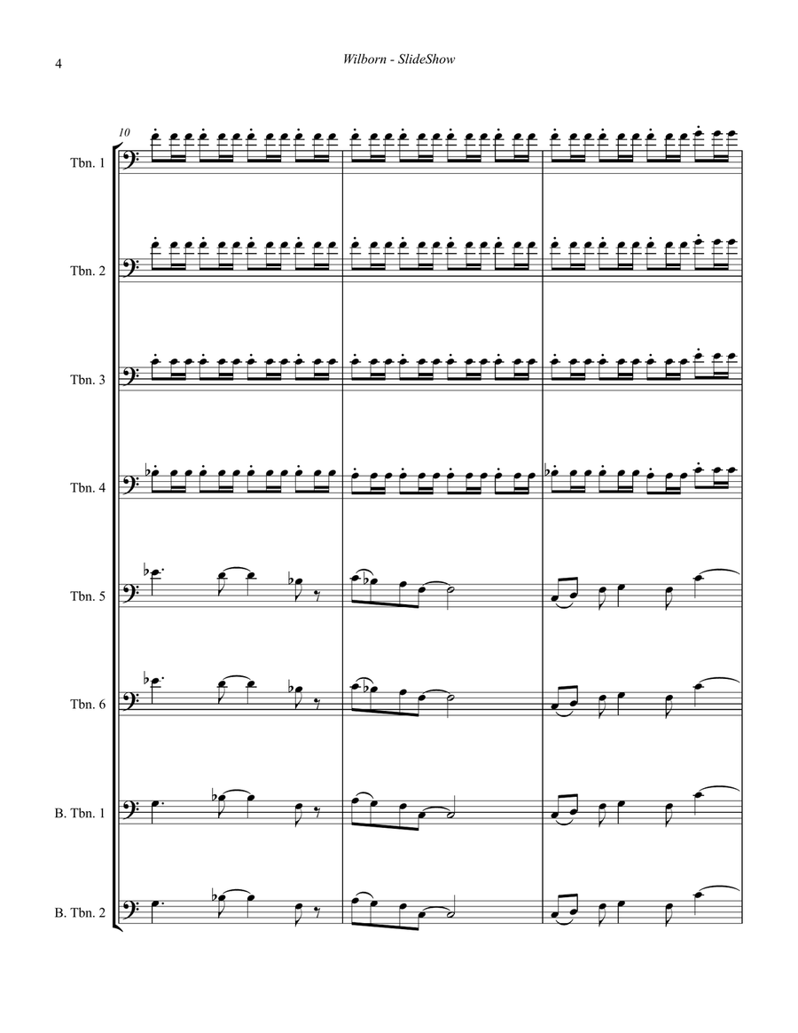 SlideShow for 8-part Trombone Ensemble Brass Ensemble scores gallery preview page 4