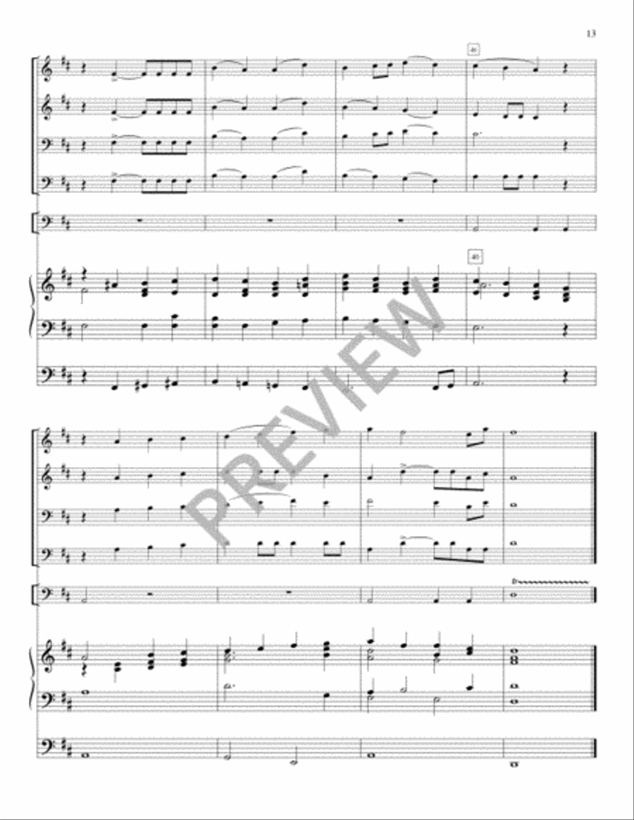 Festival Hymns for Organ, Brass and Timpani - Volume 8, General Trombone scores gallery preview page 15