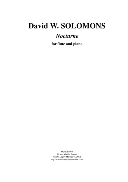 David Warin Solomons: Nocturne for flute and piano