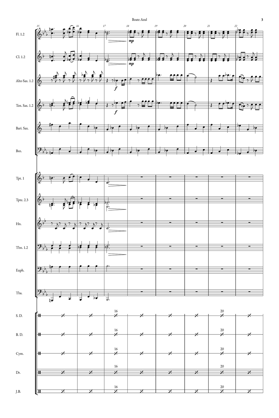 Boate Azul Concert Band scores gallery preview page 3