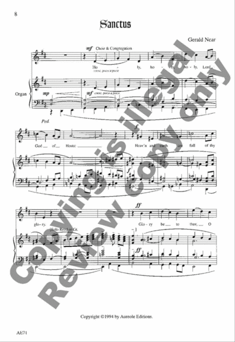 Communion Service, Rite I Unison Choir scores gallery preview page 10