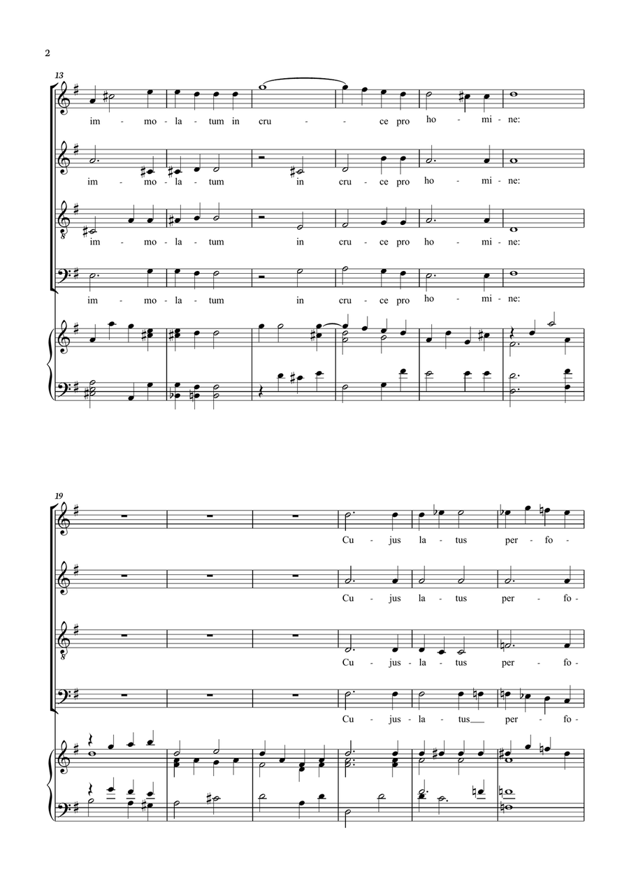 Mozart - Ave Verum Corpus for SATB 4-Part scores gallery preview page 2