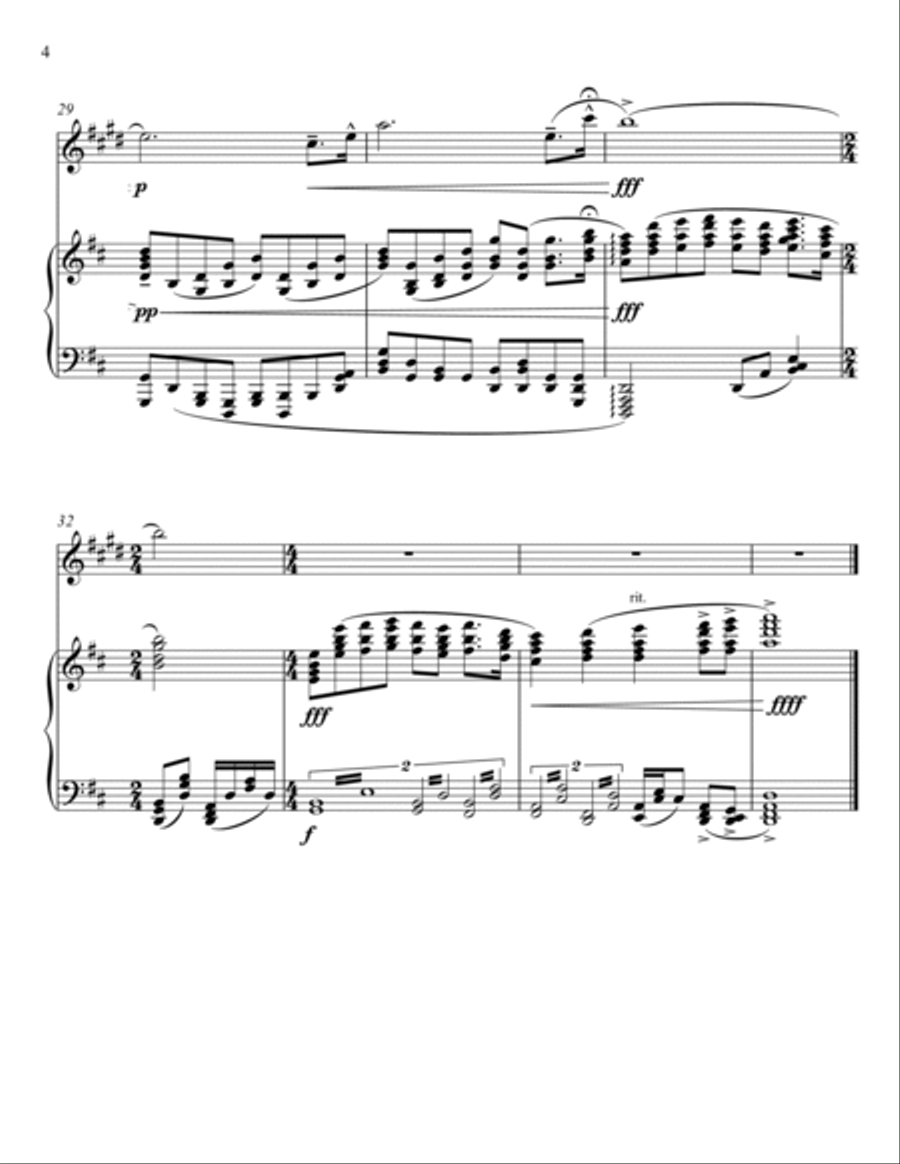 Giacomo Puccini - Nessun Dorma - Turandot (Tenor Saxophone Solo) Woodwind Duet scores gallery preview page 4