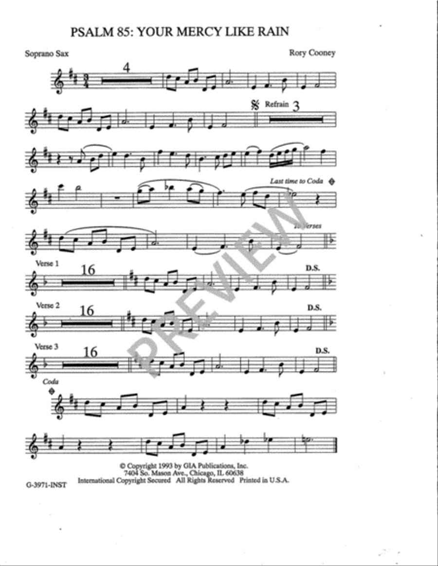 Psalm 85: Your Mercy Like Rain - Instrument edition Flute scores gallery preview page 4