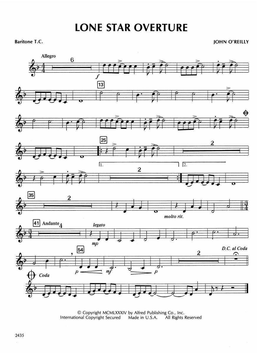 Lone Star Overture: Baritone T.C.
