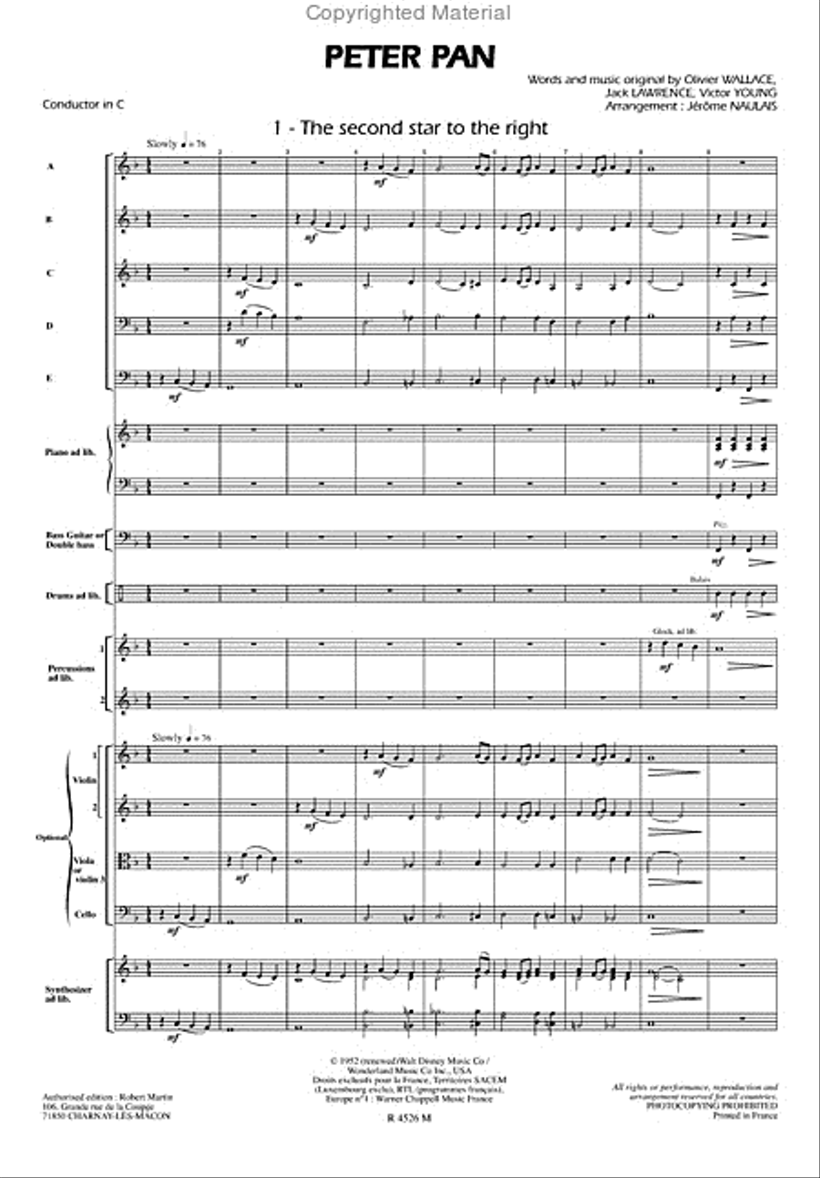 Peter Pan Cahier 1 Peter Pan Cahier 1 Orchestra scores gallery preview page 2