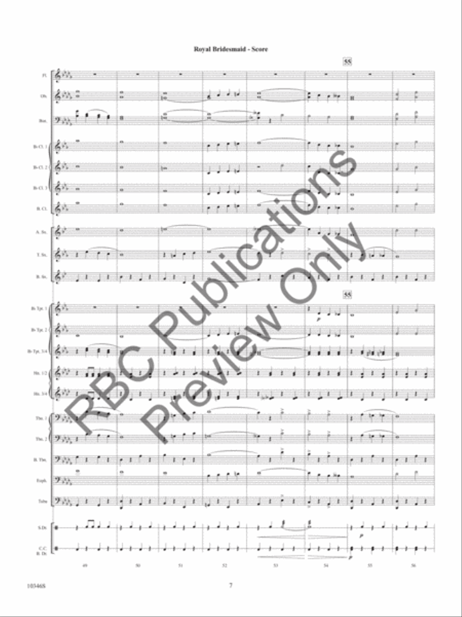 Royal Bridesmaids Concert Band scores gallery preview page 9