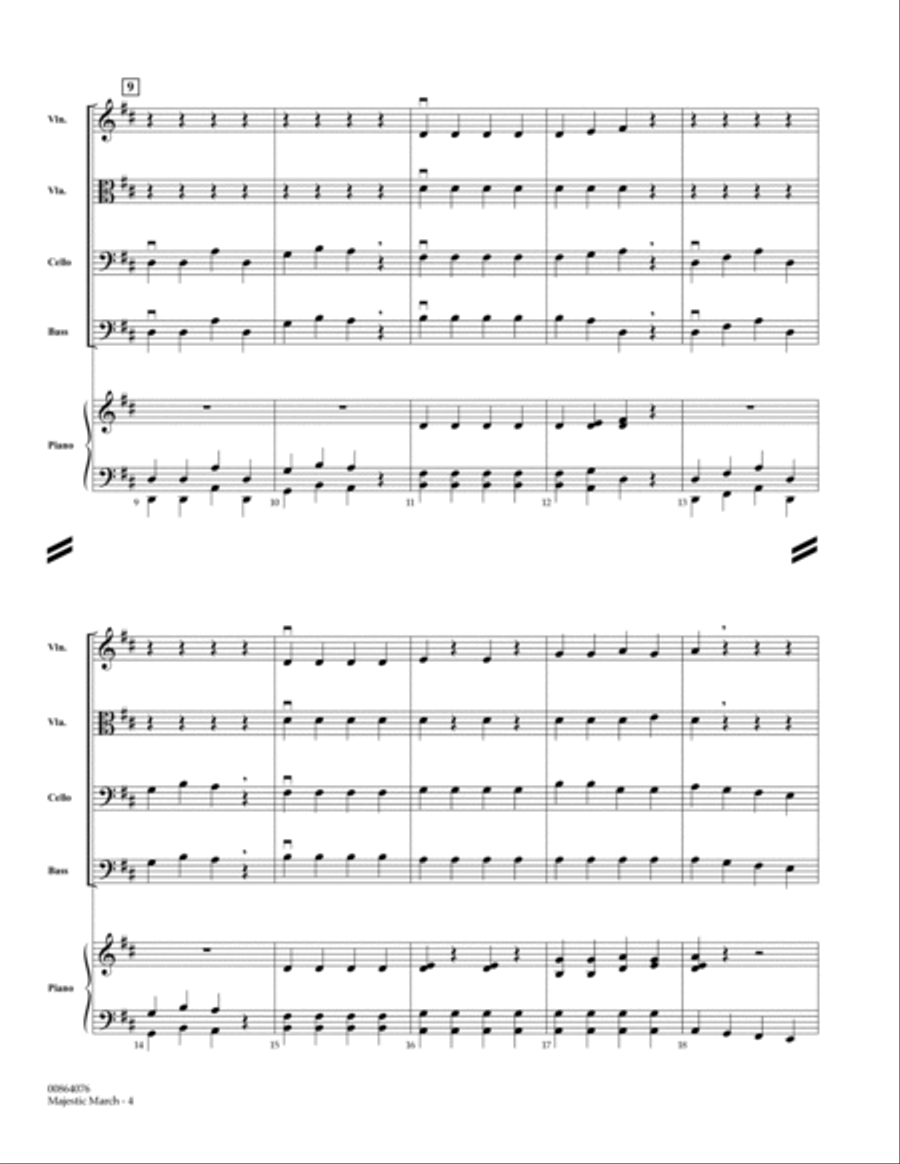 Majestic March - Full Score String Orchestra scores gallery preview page 2