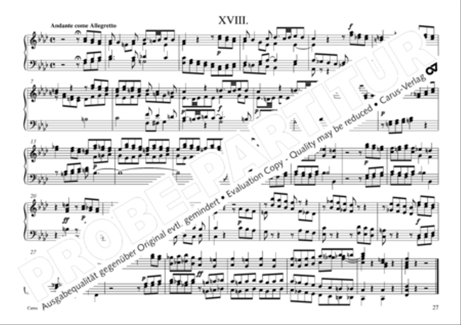 Vogler, 32 Preludes pour l' Orgue ou Pianoforte Piano scores gallery preview page 28