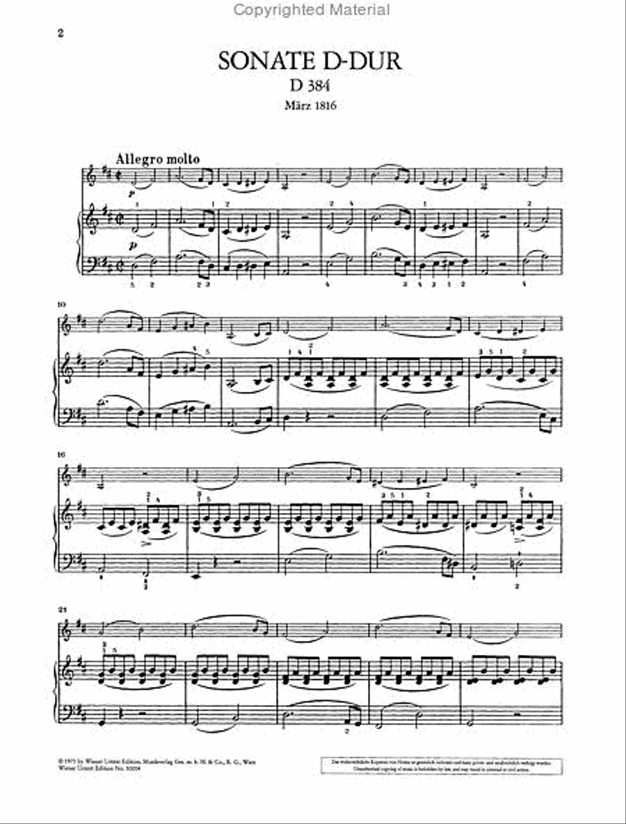 Sonatas for Piano and Violin Chamber Music scores gallery preview page 2