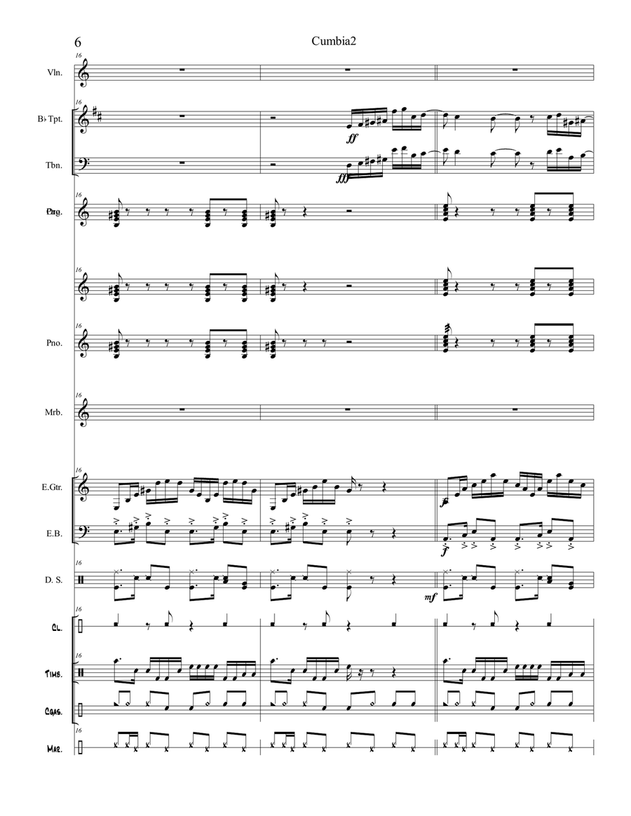 Cumbia Percussion Ensemble scores gallery preview page 6
