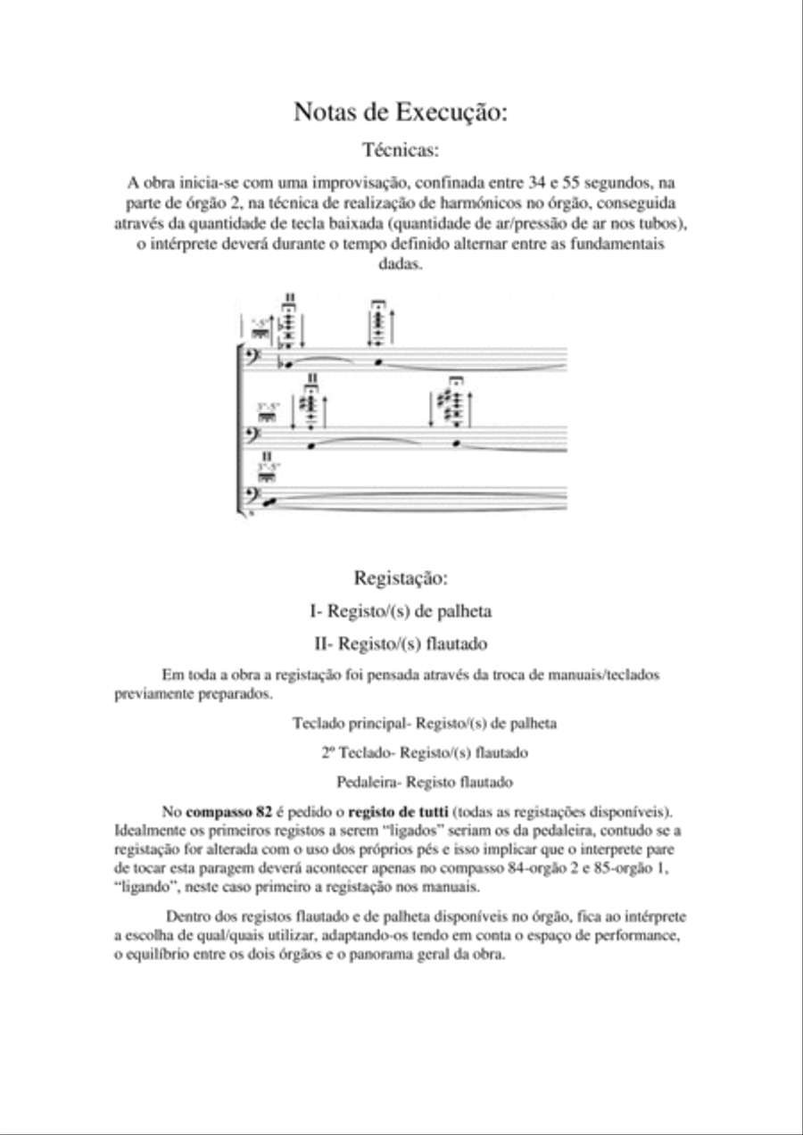 Opfer - Peça para 2 Orgãos de Tubos com 1/4 de tom de diferença Organ Solo scores gallery preview page 3