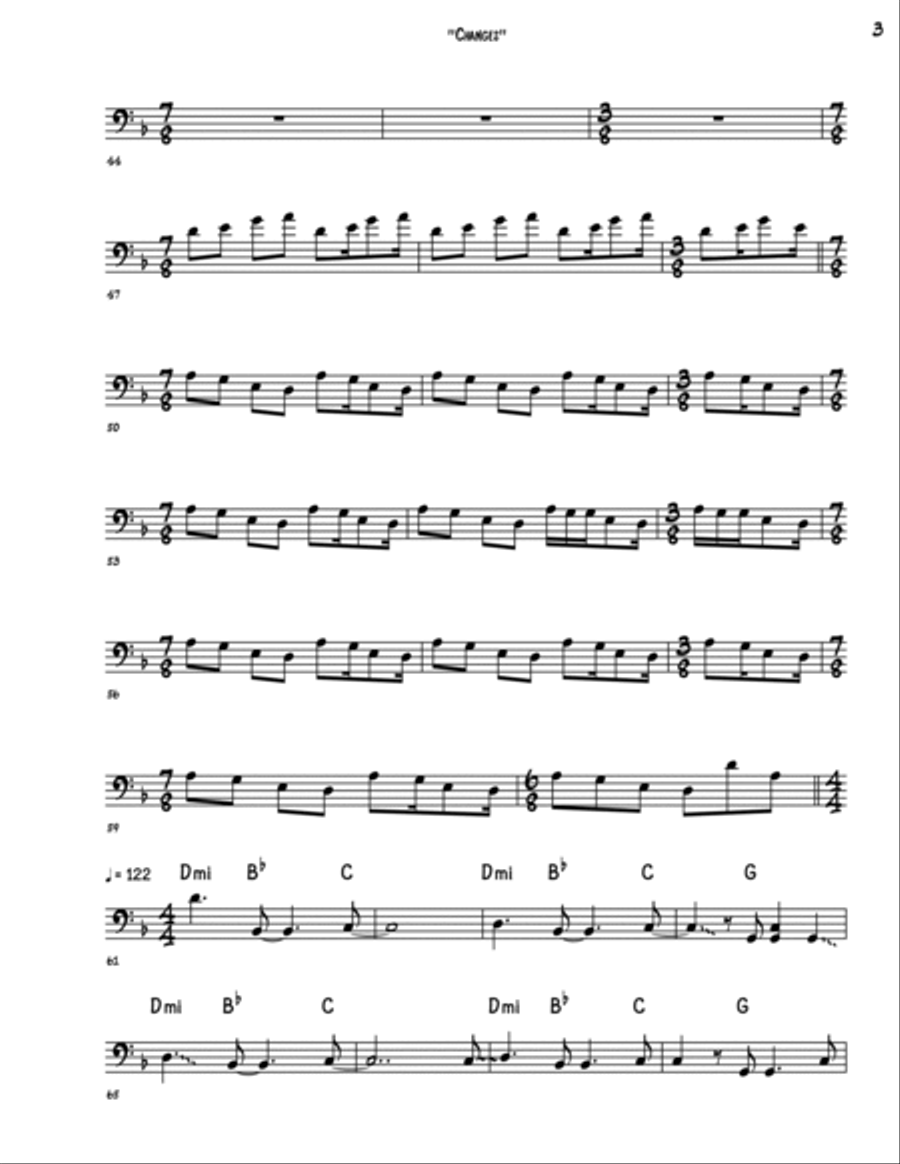 Changes Bass Guitar scores gallery preview page 3