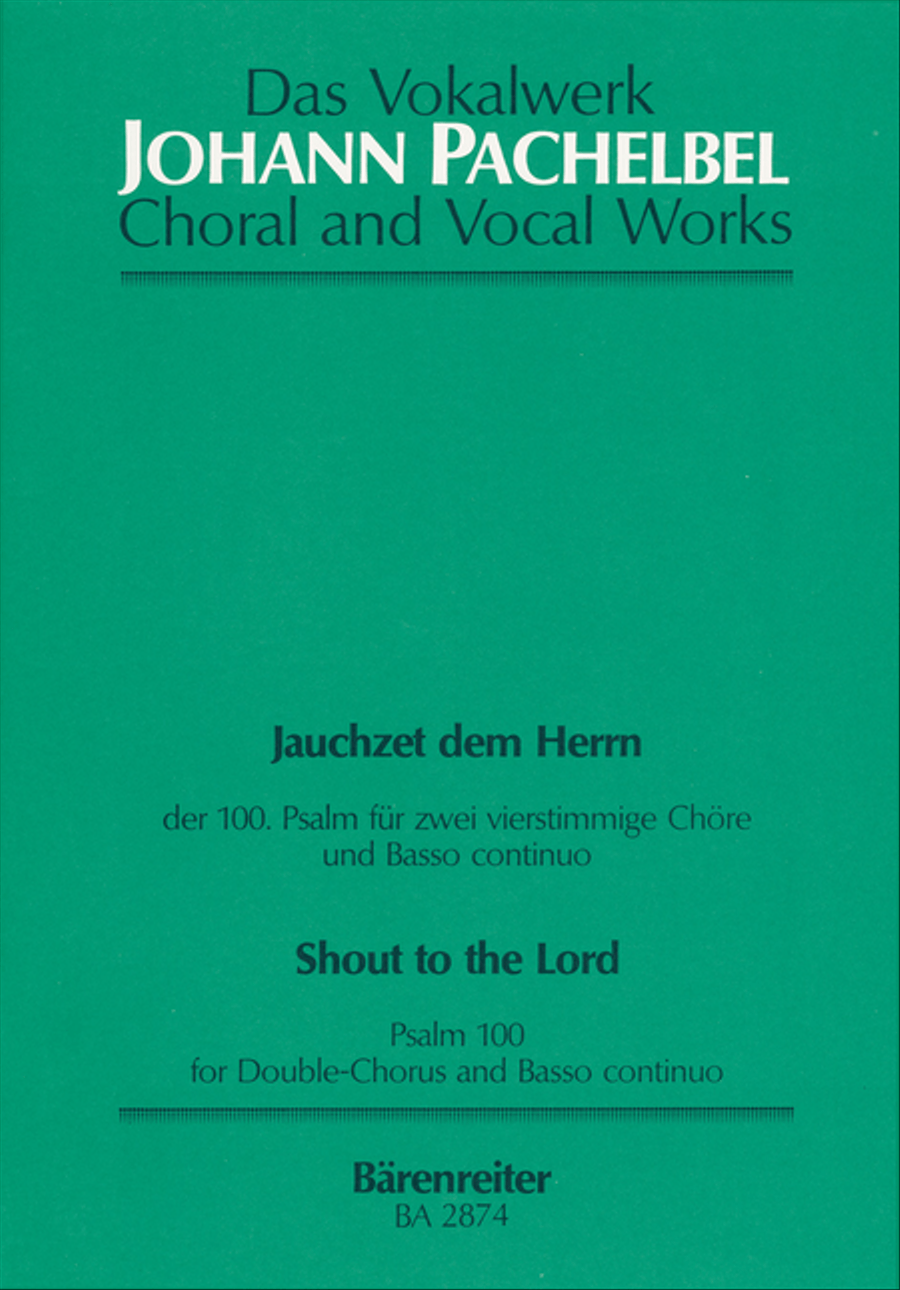 Jauchzet dem Herrn - Shout to the Lord 4-Part scores gallery preview page 1