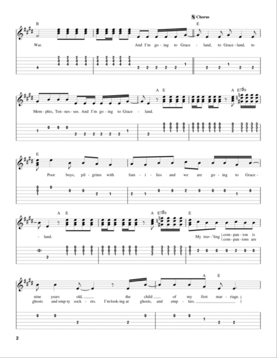 Graceland Graceland Acoustic Guitar scores gallery preview page 2