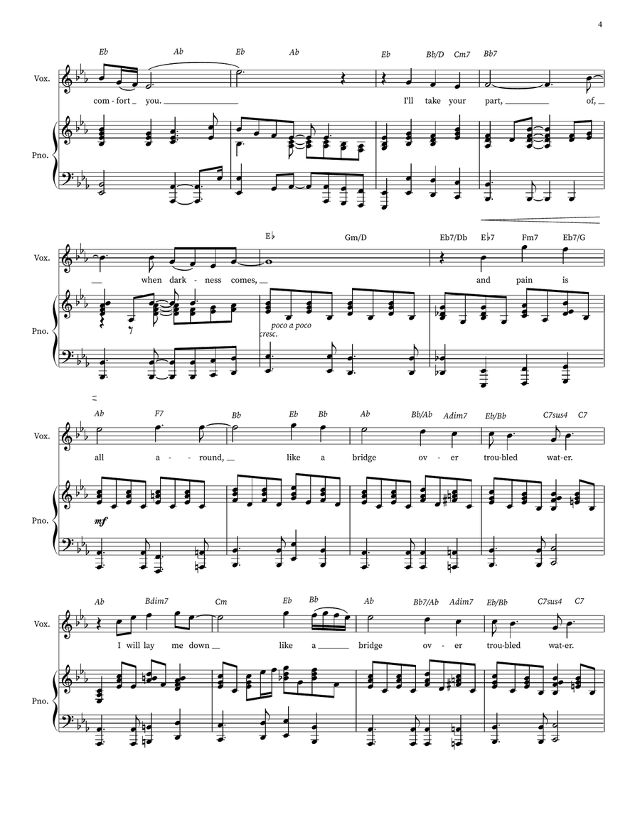 Bridge Over Troubled Water Voice scores gallery preview page 4